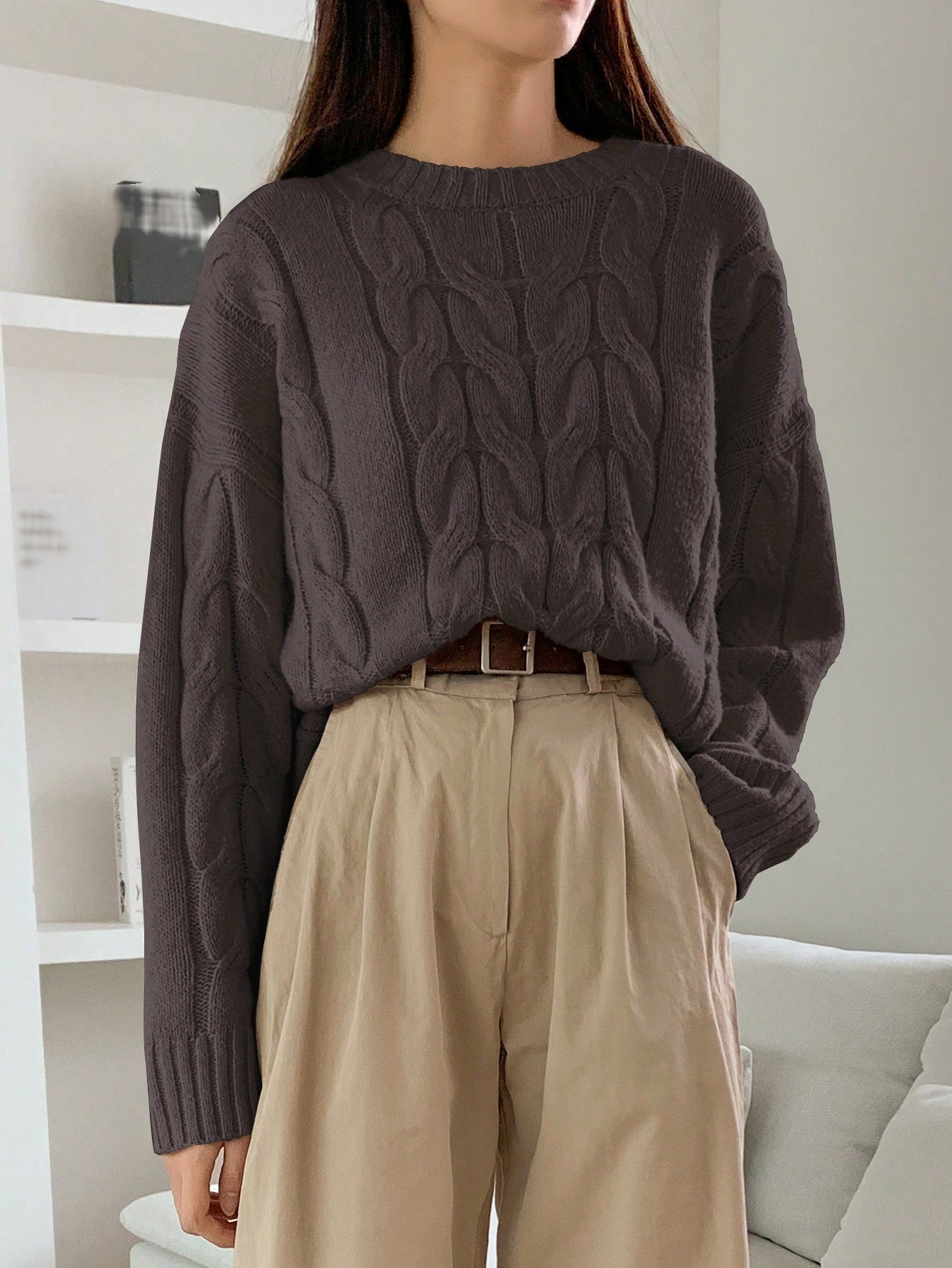 Mara™ | Oversized Cold-Shoulder Tröja