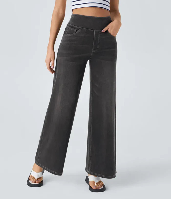 Lovisa™ | Bekväma Jeans med Hög Midja och Vida Ben