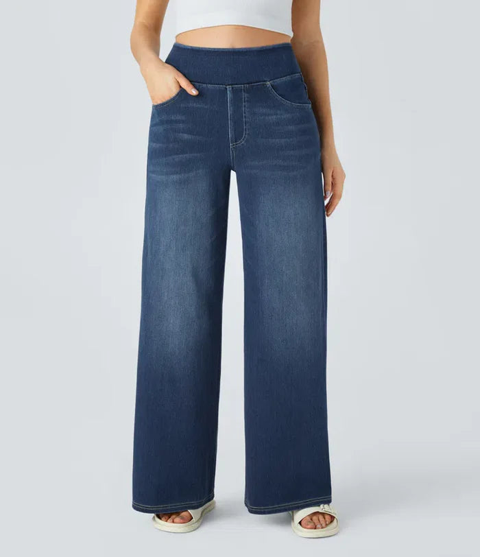 Lovisa™ | Bekväma Jeans med Hög Midja och Vida Ben