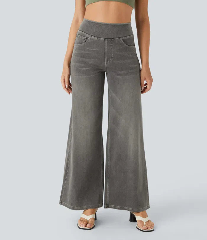 Lovisa™ | Bekväma Jeans med Hög Midja och Vida Ben