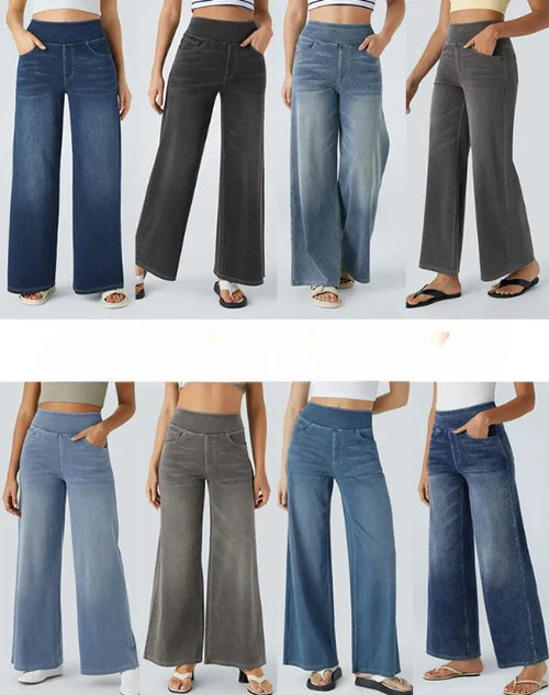 Lovisa™ | Bekväma Jeans med Hög Midja och Vida Ben