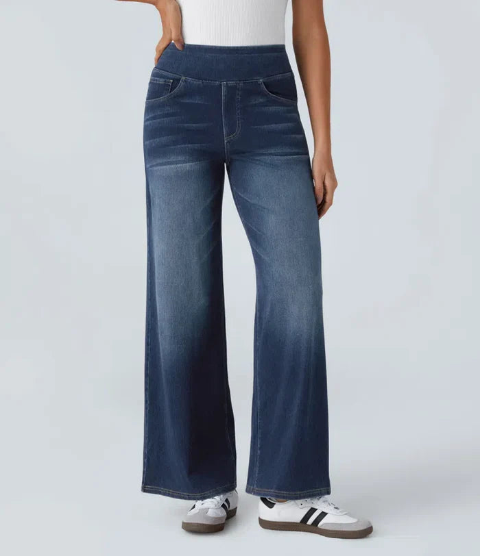 Lovisa™ | Bekväma Jeans med Hög Midja och Vida Ben