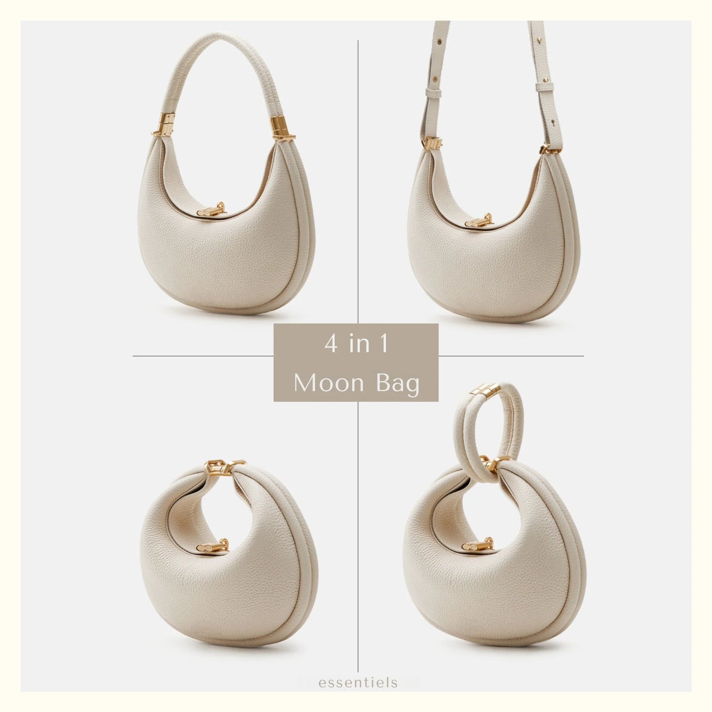 Maja™ | 4-i-1 Månväska med Lyxig Look