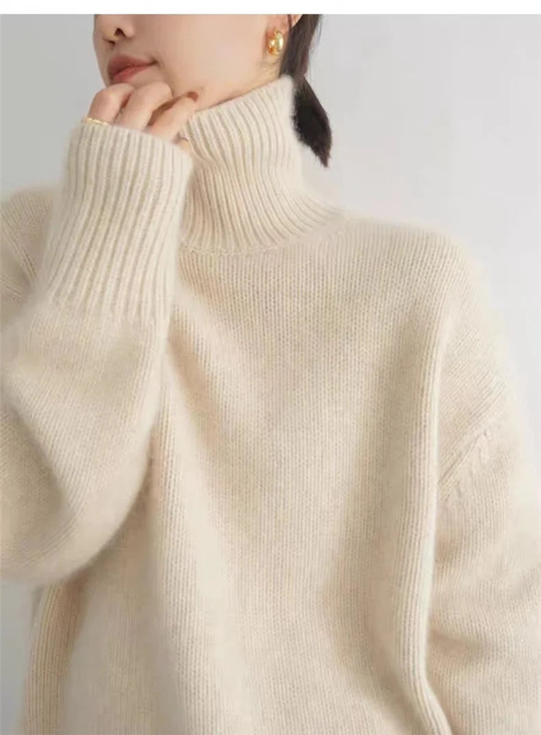 Elin™ | Lyxig Polotröja i Cashmere med Avslappnad Passform