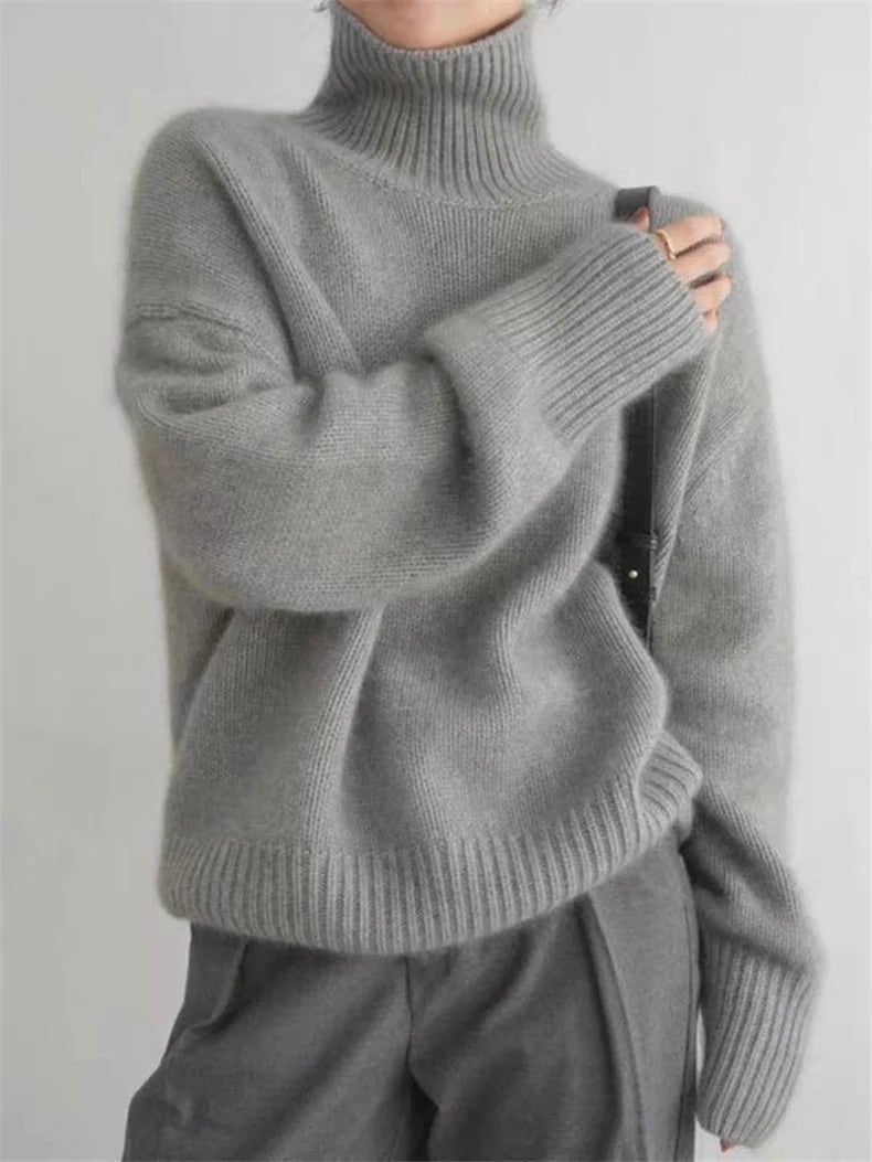 Elin™ | Lyxig Polotröja i Cashmere med Avslappnad Passform
