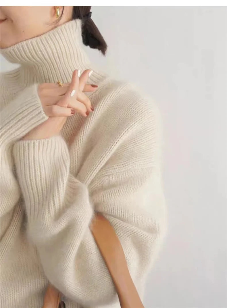 Elin™ | Lyxig Polotröja i Cashmere med Avslappnad Passform