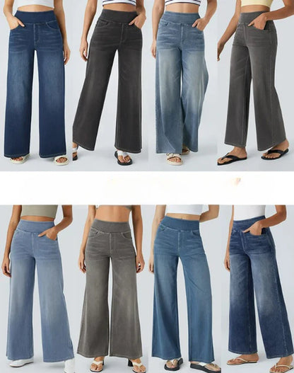 Lovisa™ | Bekväma Jeans med Hög Midja och Vida Ben