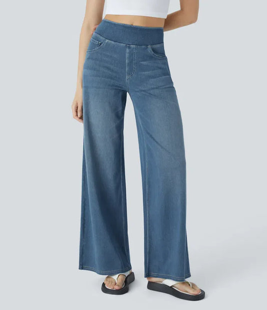 Lovisa™ | Bekväma Jeans med Hög Midja och Vida Ben