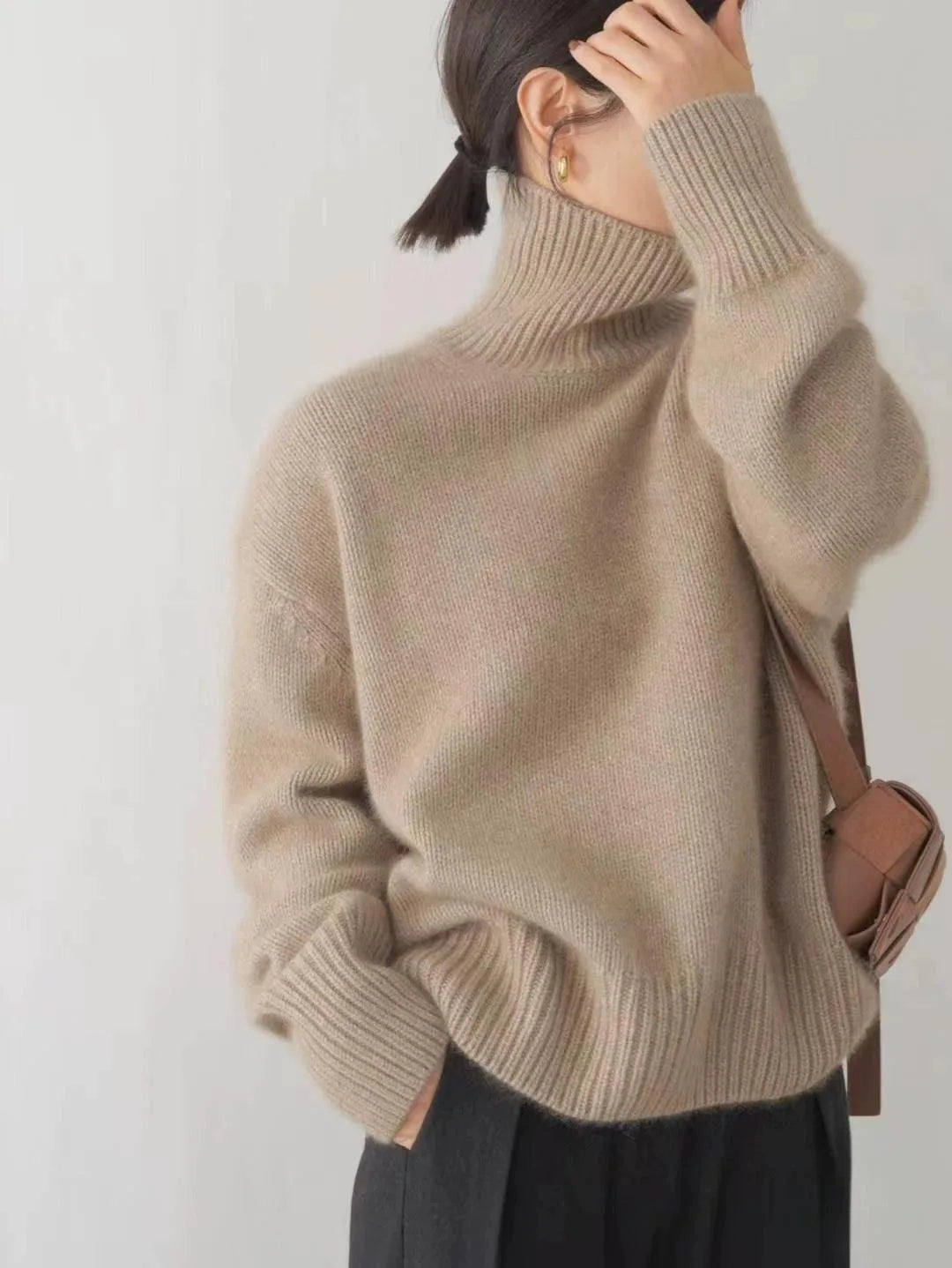 Elin™ | Lyxig Polotröja i Cashmere med Avslappnad Passform