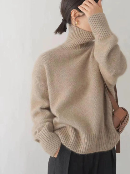 Elin™ | Lyxig Polotröja i Cashmere med Avslappnad Passform