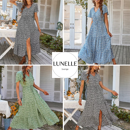 Tove™ | Känn sommaren med denna eleganta boho-klänning med blommönster