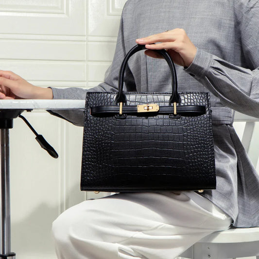 Alvina™ | Lyxig Croco Handväska
